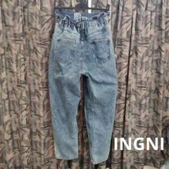 INGNI/ハイウエストテーパードデニムパンツ