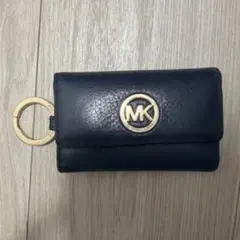 MICHAEL KORS キーケース ネイビー ゴールド金具