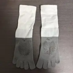 スポーツ用指分かれソックス ホワイト・グレー27〜29