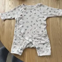 花柄ワッフル生地ロンパース 靴下おまけ(新品未使用品)