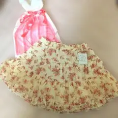 当時品　パワーネット　花柄 チュール フレアミニスカート 新品タグ付のサムネイル