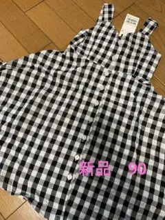 新品　タグ付き　 チェック　フレア　マキシ丈　ワンピース　90 ビールームのサムネイル