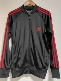adidas 黒/赤 ジャージ atp O表記 美品 XL程度
