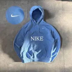 【希少カラー❗️】ナイキ　スウォッシュロゴ　フーディー　水色　スカイブルー　L