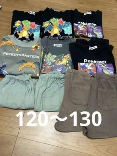 【まとめ売り】　120〜130 ポケットモンスター Tシャツとトレーナーセット