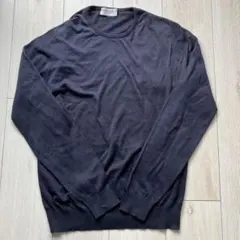 JOHN SMEDLEY ネイビー セーター Mサイズ　シーアイランドコットンのサムネイル