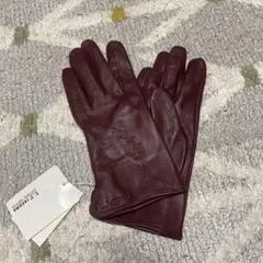 U.P renoma レザーグローブ ボルドー 21cm