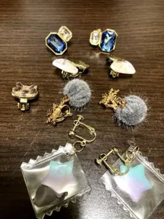 イヤリング⚫︎まとめ売り⚫︎4点セット⚫︎猫のイヤリング片耳、1点