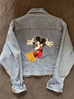 ヴィンテージ　90s Disney Store ミッキーデニムジャケット S