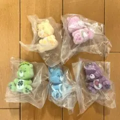 ケアベア フロッキーフィギュアマスコット　カプセルトイ 5種