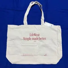 未使用 ユニクロ エコバッグ ロゴ L 綿