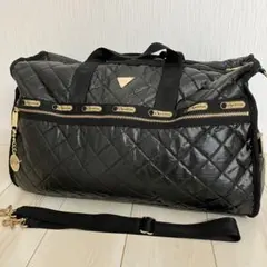 LeSportsac　ボストンバッグ2way 　ジョイリッチ　黒金　キルティング