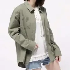 WEGO ミリタリーシャツ カーキ