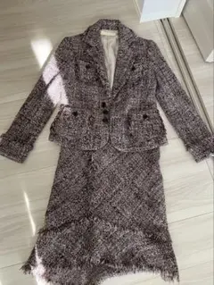 グレースコンチネンタル　ツイード　ピンク　セットアップ　Sサイズ