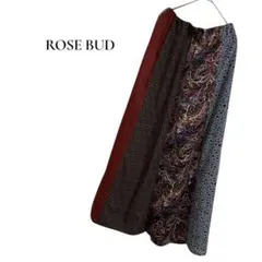 rose bud ロングスカート ドット パッチワーク柄 ペイズリー 花柄のサムネイル