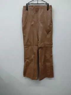 9 EMODA 가짜 가죽 바지 브라운 신품