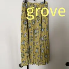 Grove 花柄　ロングプリーツスカート　シフォンのサムネイル