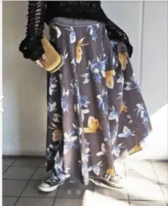 TODAYFUL トゥデイフル 花柄 フラワースリットロングスカート