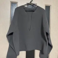 searoomlynn シールームリン　ハイストレッチキーネックニットブラウン