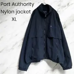 ポートオーソリティー ナイロンジャケット裏起毛 XL ダークネイビー 企業コラボ