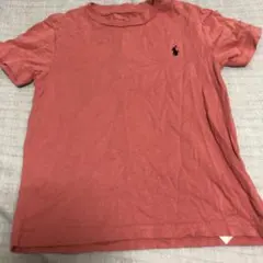 ポロラルフローレン　ポロロゴ刺繍入りオレンジTシャツ 100cm