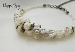 ビーズアクセサリー クロッシェ ブレスレット antique veil