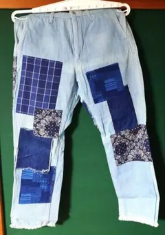 niko and ... jeans パッチワークデニムUSED加工　サイズ L