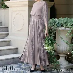 【新品未使用】GIRL レース プリーツ ワンピース パーティードレス 2Lのサムネイル