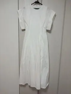 STYLEMIXER スクエアスリーブワンピース ロング丈 ホワイト