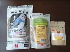 【黒瀬ペットフード】 セキセイインコ専用、オーチャードグラスの種、卵の殻シウムのサムネイル