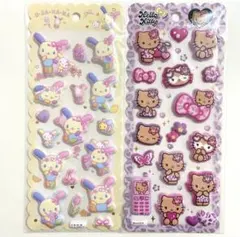 最安！【正規品】レシート有！希少マシュマロシール2枚キティ・ウサハナシールセット