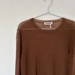 【送料込】JIL SANDER ブラウン シアー ニットのサムネイル