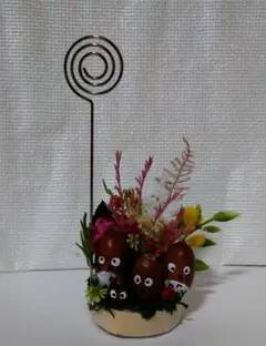 どんぐりアート、うずまきメモスタンド