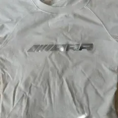 ホワイト ラグランスリーブ Tシャツ シルバー ロゴ