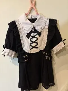 ROJITA 総レースヨークレースアップセットアップ （ブラック）