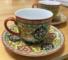 【美品】カップ&ソーサー　２客セット　タイ製