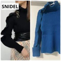 スナイデル　スリーブデザインニットプルオーバー ハイネック