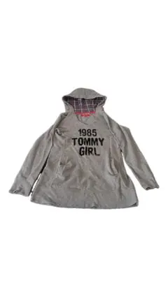 TOMMY GIRL パーカー フードチェック柄