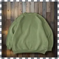 無地 プレーン ブランクスウェット トレーナー L グリーン