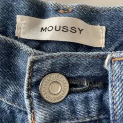 MOUSSY ハイウエスト ワイドレッグデニム