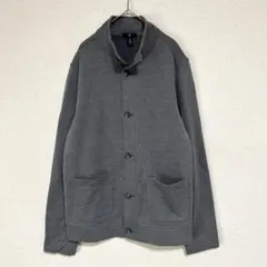 GAPギャップ ニットジャケット カーディガン 裏起毛 アウター グレー M