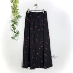 アルシーヴ ロングスカート マキシ丈 総柄 花柄 裏地付き フロントスリットのサムネイル