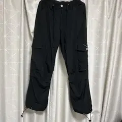 ブラックカーゴパンツ ヨガパンツ ストレッチ