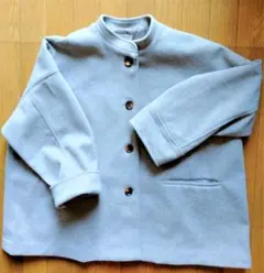 2022年購入)スタンドカラーの薄いモカ茶のハーフコート