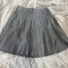 WEGO チェック柄プリーツミニスカート