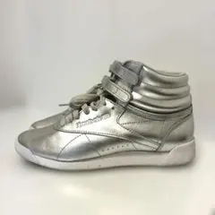 ✨美品✨Reebok ハイカット スニーカー レディース シルバー ダンス　チア