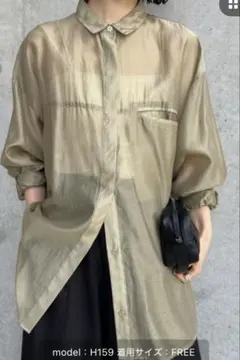 お値下げしました！select MOCA by son ⭐︎シアーシャツ カーキのサムネイル