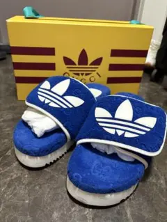 【着用2回】Gucci x Adidas ブルースエード サンダル　10サイズ