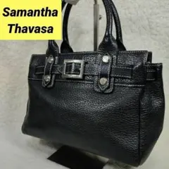 SamanthaThavasa ハンドバッグ ブラック レザー ナイロン y2k - メルカリ
