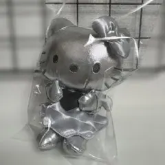 ハローキティ　シルバー　合皮マスコットチャーム